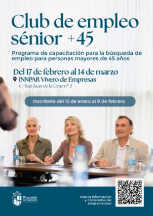 El Ayuntamiento de Pozuelo lanza el programa Club Empleo Pozuelo Senior +45 para mayores en búsqueda de empleo