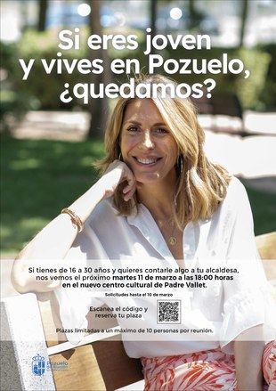 Paloma Tejero busca escuchar las inquietudes de los jóvenes pozueleros en sesiones limitadas a 10 participantes