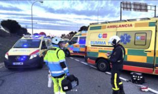 Un accidente en la M-40 a la altura de Pozuelo de Alarcón deja cinco heridos graves, incluyendo a un menor