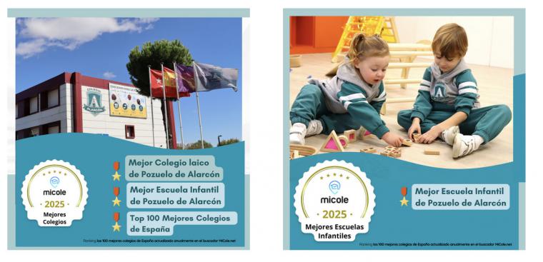 El Colegio Alarcón, mejor Colegio laico de Pozuelo de Alarcón y entre los 100 mejores de España según el ranking MiCole.net