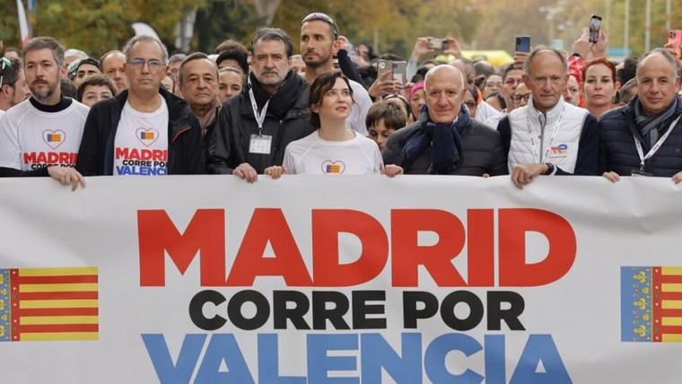 Díaz Ayuso destaca la solidaridad de Madrid en carrera por Valencia