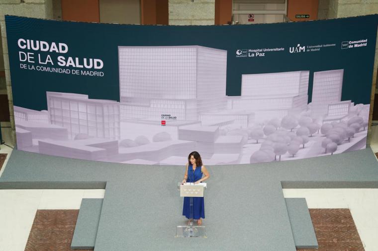 Díaz Ayuso presenta la Ciudad de la Salud, el complejo sanitario público más grande de Europa: “Es el proyecto más importante de la Legislatura”